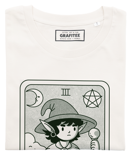 T-shirt Tarot Link blanc cassé plié