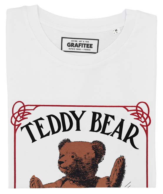 T-shirt Teddy Bear blanc plié