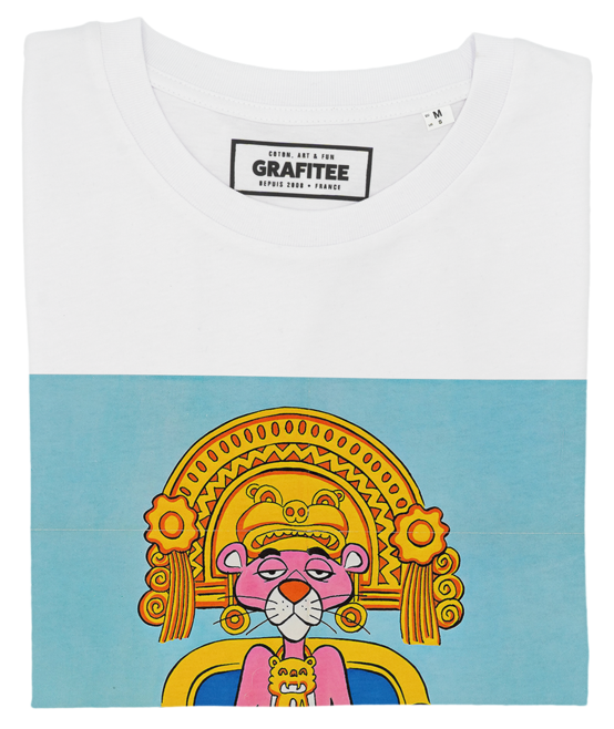 T-shirt La Panthère Rose blanc plié